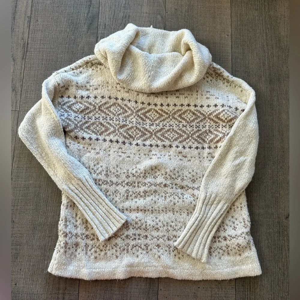 Eddie Bauer adjustable cowl neck sweater size M - Picture 5 of 5